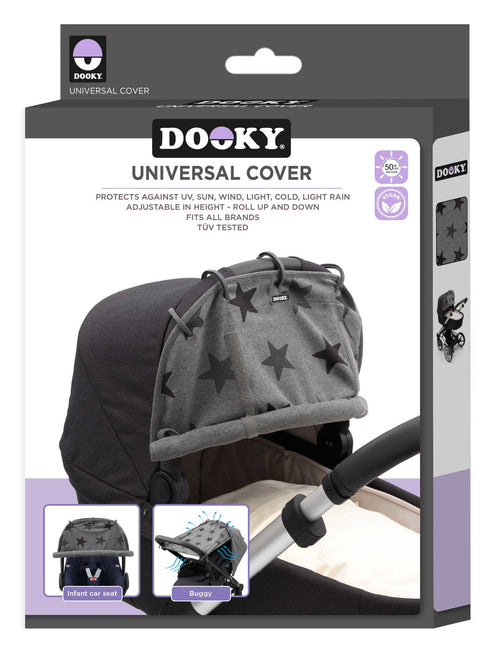 Dooky Parasole Carrozzina Copertura Universale Stelle Grigio Giada