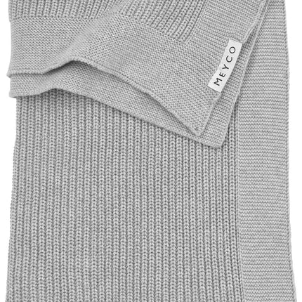 Meyco Coperta per letto a coste Grigio Melange