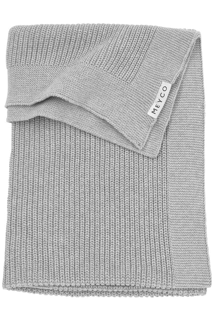 Meyco Coperta per letto a coste Grigio Melange