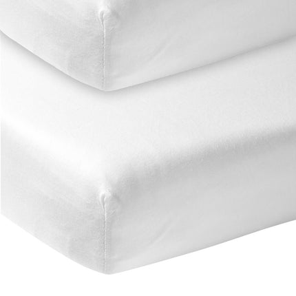 Meyco Lenzuolo a Coperta Jersey Bianco 40x80/90 cm 2 pezzi