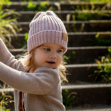 Cappello da neonato olandese invernale rosa