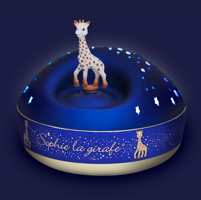 Sophie la Giraffa Luce notturna Proiettore di stelle Blu