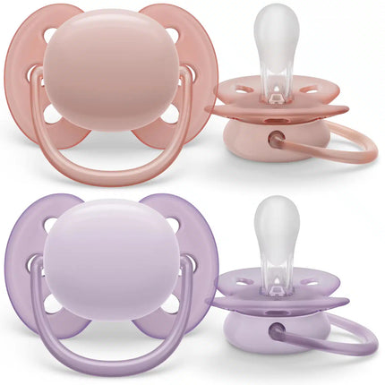 Philips Avent Ciuccio +0 mesi Morbido Grigio/Rosa