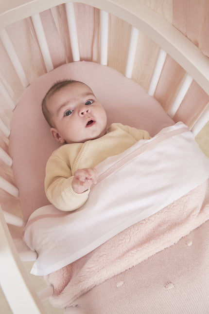 Meyco Coperta per letto Teddy Mini Knots Soft Pink