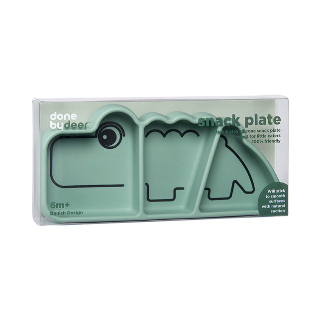 Done by Deer Baby Plate Silicone Stick&Stay Croco Verde