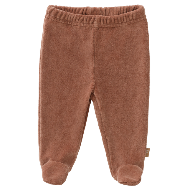 Fresk Baby Pantaloni Velour Con Piede Twany Marrone