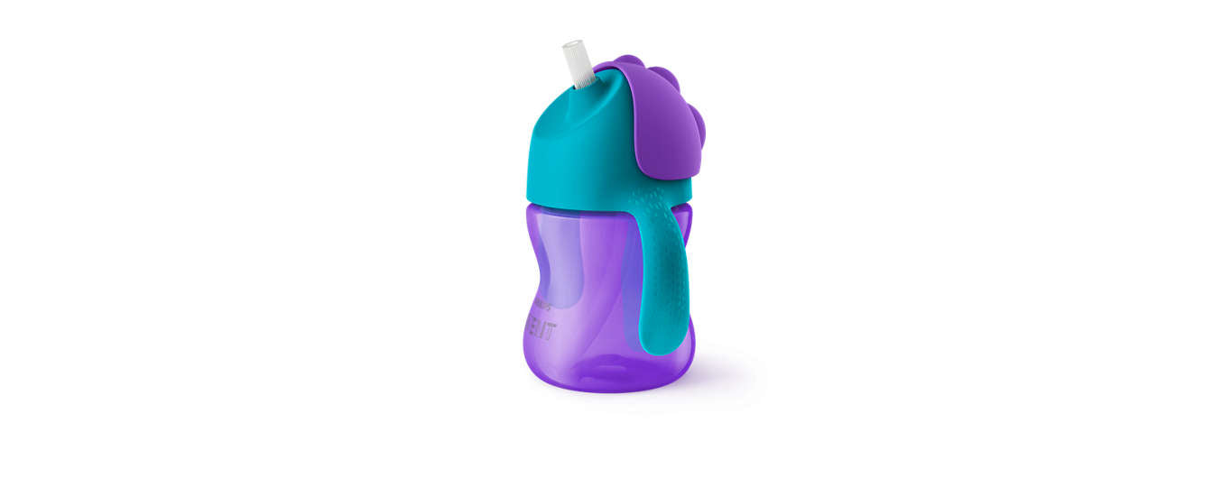 Philips Avent tazza con cannuccia 200ml 9m+ Viola