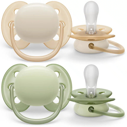 Philips Avent Ciuccio +0 mesi Morbido Beige/Verde chiaro