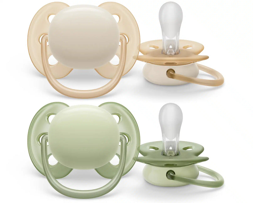 Philips Avent Ciuccio +0 mesi Morbido Beige/Verde chiaro