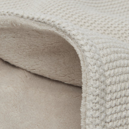 Coperta per culla Jollein Basic Knit Nougat/Fleece 75x100cm