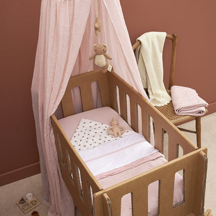 Meyco Lenzuolo per rete da letto Piping Soft Pink