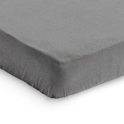 Jollein - Lenzuolo a pieghe Jersey Grigio Tempesta 60x120cm 2 pezzi