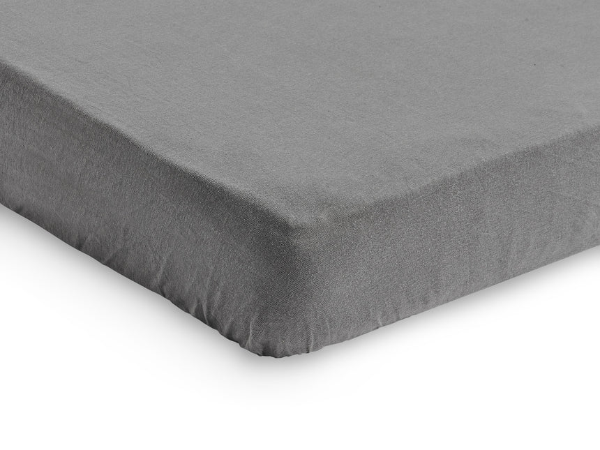 Jollein - Lenzuolo a pieghe Jersey Grigio Tempesta 60x120cm 2 pezzi