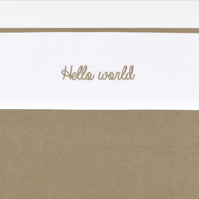 Meyco Lenzuola Hello World Taupe 100X150cm