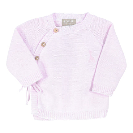 Sophie the Giraffe Cardigan Baby Gilet Overslag Rosa