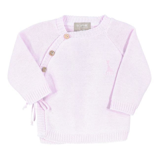 Sophie the Giraffe Cardigan Baby Gilet Overslag Rosa