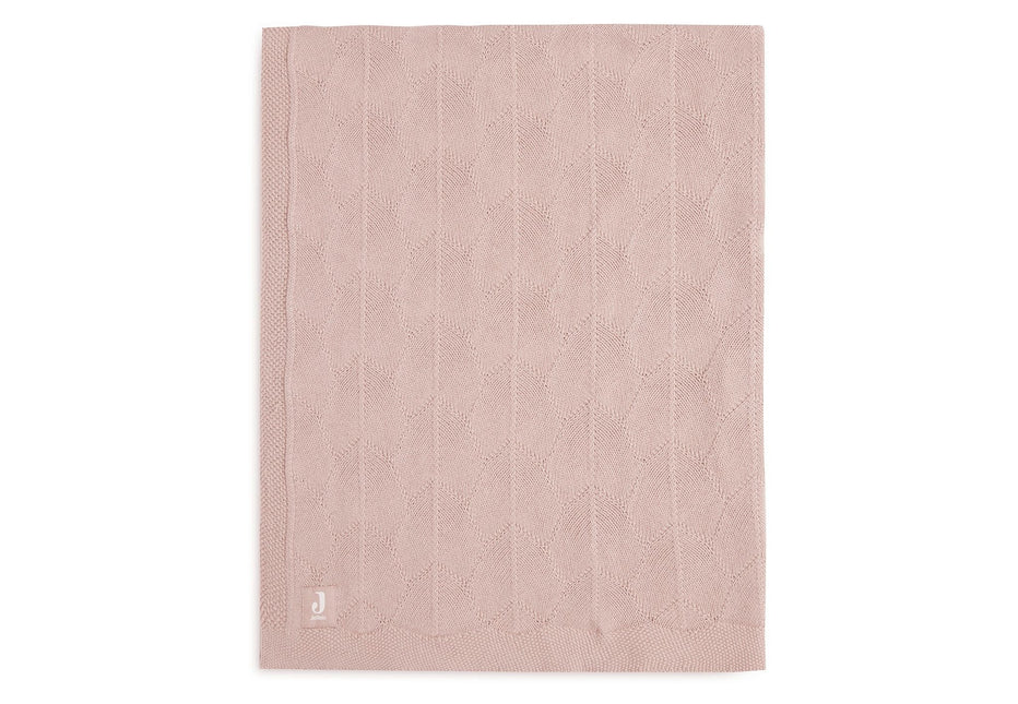 Coperta Jollein Cradle Shell Knit Wild Rose 75x100cm