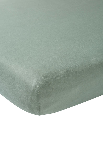 Meyco Lenzuolo a pieghe Jersey Verde Pietra 40x80/90 cm