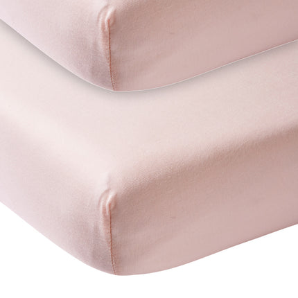 Meyco Lenzuolo a pieghe Jersey Rosa Chiaro 60x120cm 2 pezzi