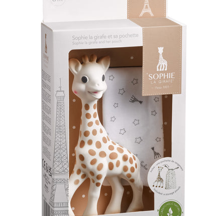 Anello di dentizione Sophie the Giraffe Giraffa in confezione regalo bianca con custodia