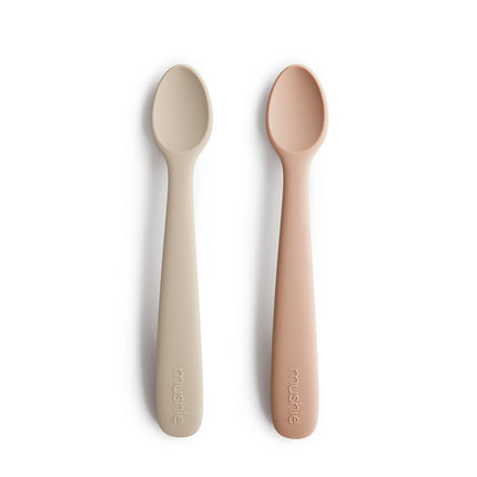 Mushie Baby Spoon Set Blush/Shifting Sand 2 pezzi