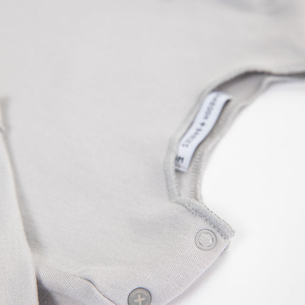 Bamboom Baby Shirt Manica Lunga Grigio/Avorio