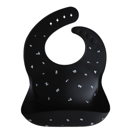 Mushie Bib Silicone Numeri neri