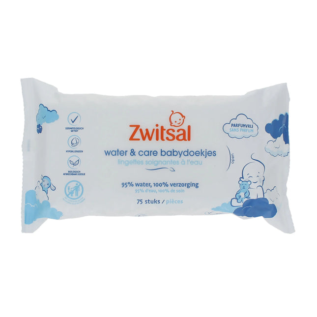 Zwitsal Salviette per bambini Acqua e Cura 75St