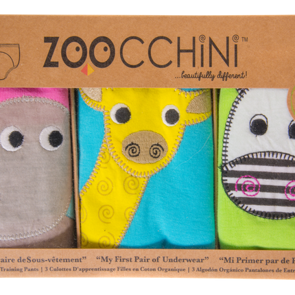 Zoocchini Pantaloni Pratica Ragazze Cotone Safari 3 pezzi