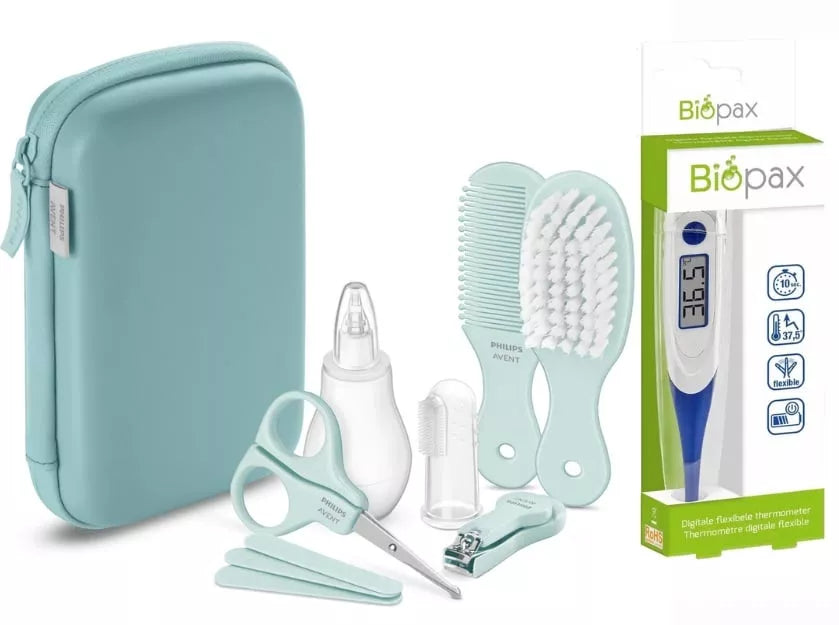 Philips Avent Baby Grooming Kit alla menta con termometro Biopax