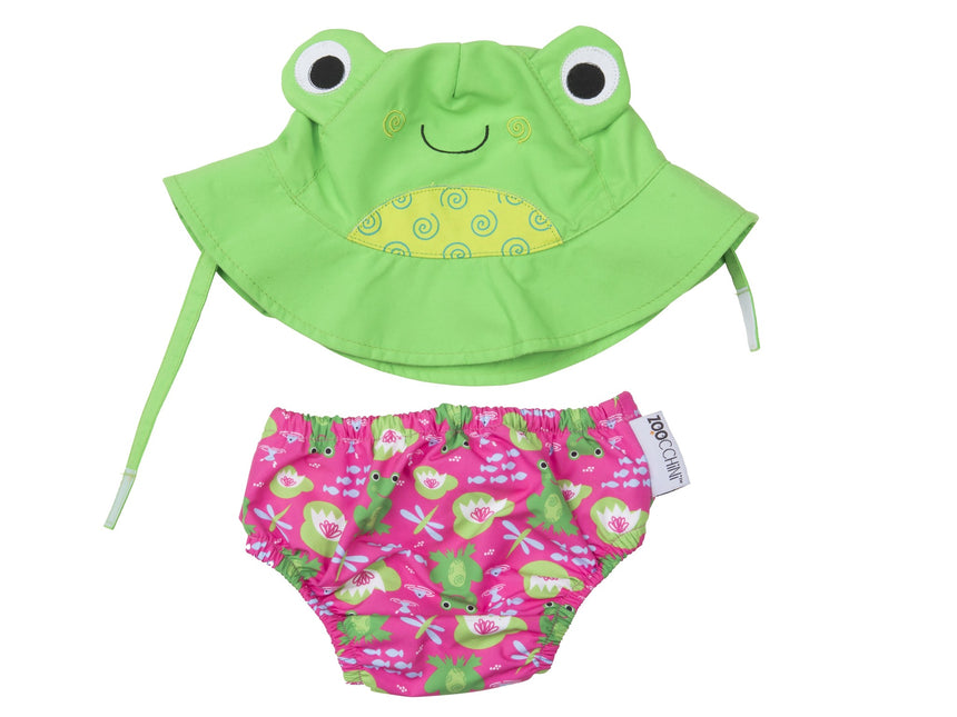 Zoocchini Swim Nappy Frog Set 6-12 mesi