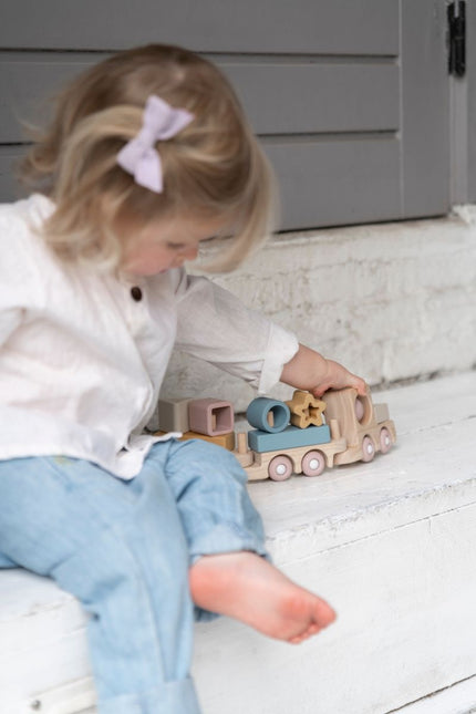 Trenino giocattolo in legno solo per bambini Opale