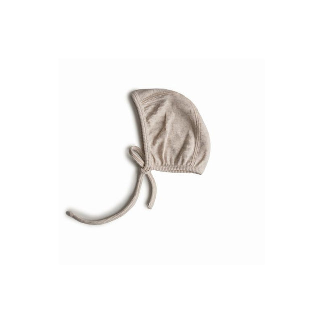 Cappello Mushie Baby Bonnet Beige Melange