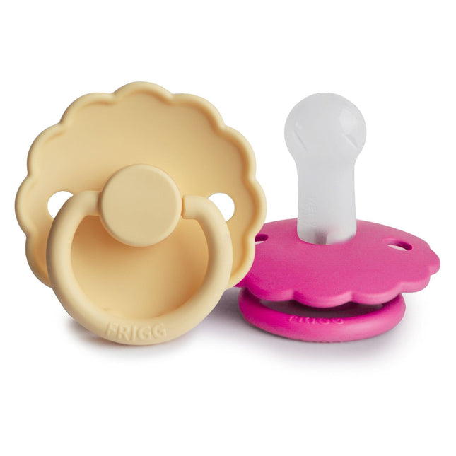 Ciuccio Frigg misura 2 Daisy Daffodil/Fucsia in silicone 2-Pack