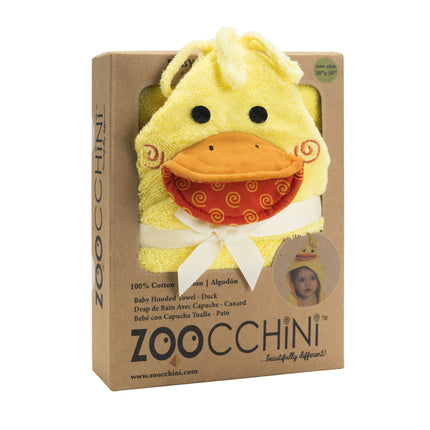 Accappatoio Zoocchini Baby Puddles The Duck Cotone