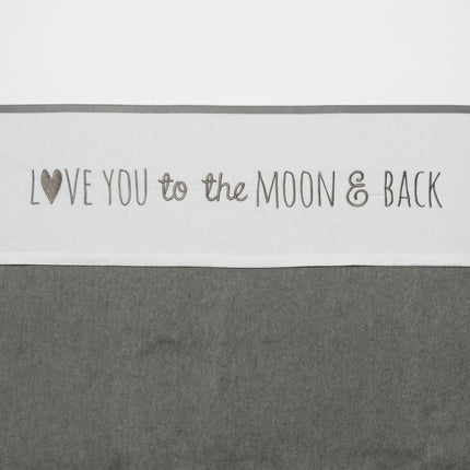 Lenzuolo per rete Meyco Love You To The Moon & Back Grigio