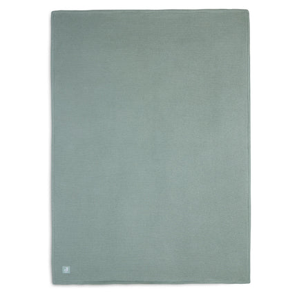 Coperta da letto Jollein Basic Knit Verde Foresta/Pile 100x150cm