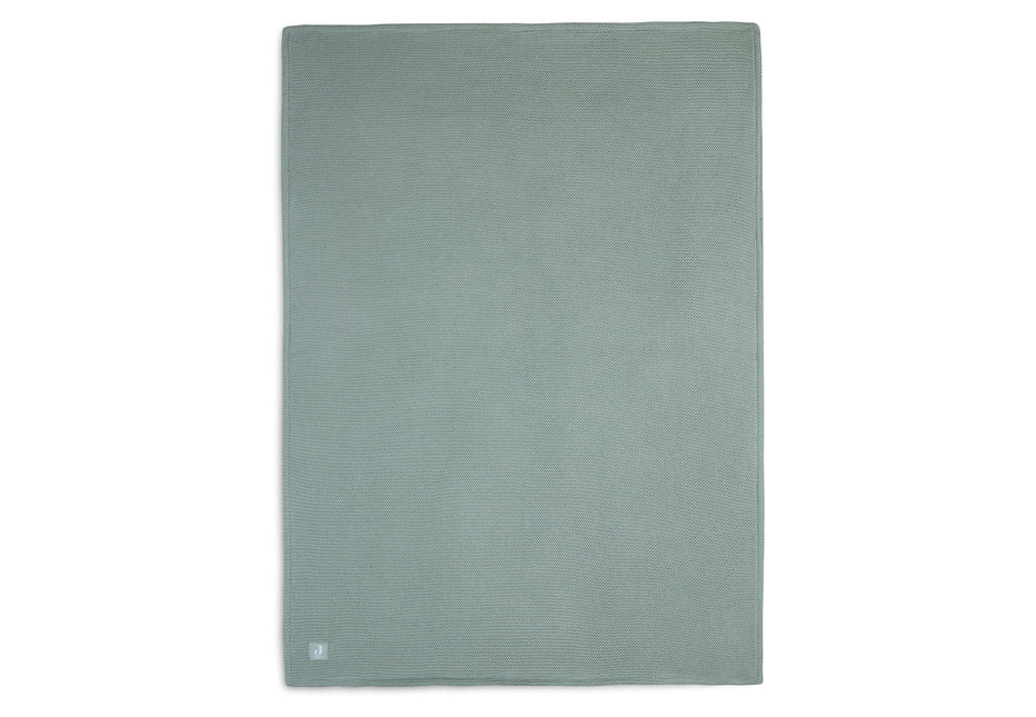 Coperta da letto Jollein Basic Knit Verde Foresta/Pile 100x150cm