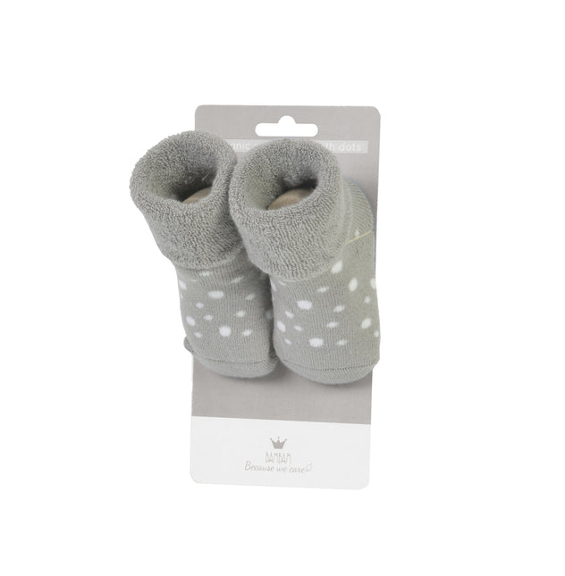 Calzini per bambini BamBam Calzini organici a pois grigio