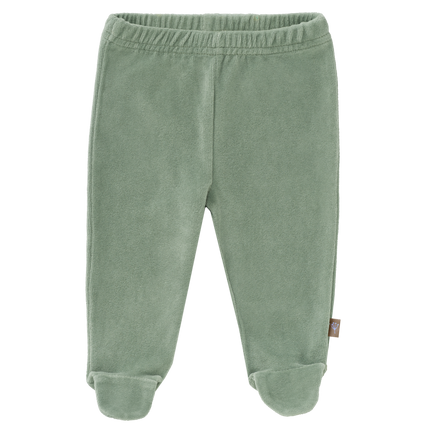 Fresk Baby Pantaloni Velours Con Piede Verde Foresta