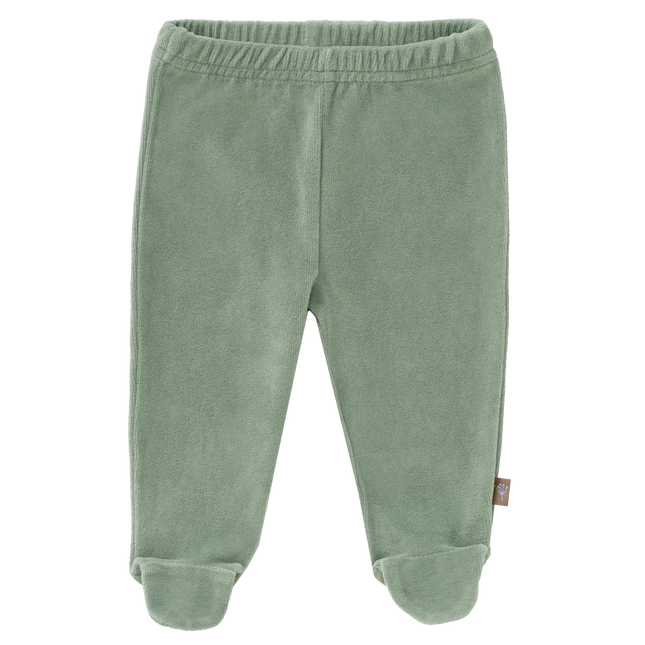 Fresk Baby Pantaloni Velours Con Piede Verde Foresta