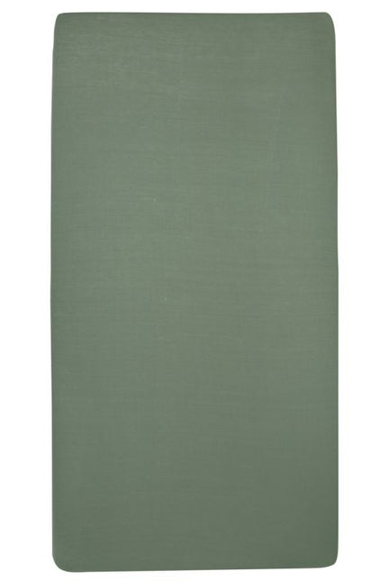 Meyco Lenzuolo a pieghe Jersey 70X140/150 Verde Foresta