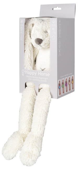 Happy Horse Cuddle Ivory Rabbit Richie con luce notturna e suono 34 cm