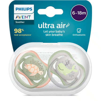 Philips Avent Ciuccio +6 mesi Aria Tartaruga/Pesciolino