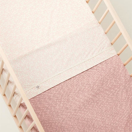 Noppies Coperta per culla reversibile in maglia melange Misty Rose 100x140cm