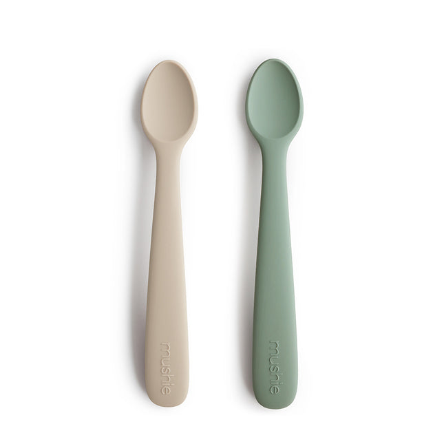 Mushie Baby Spoon Set Blu/Shifting Sand 2pcs