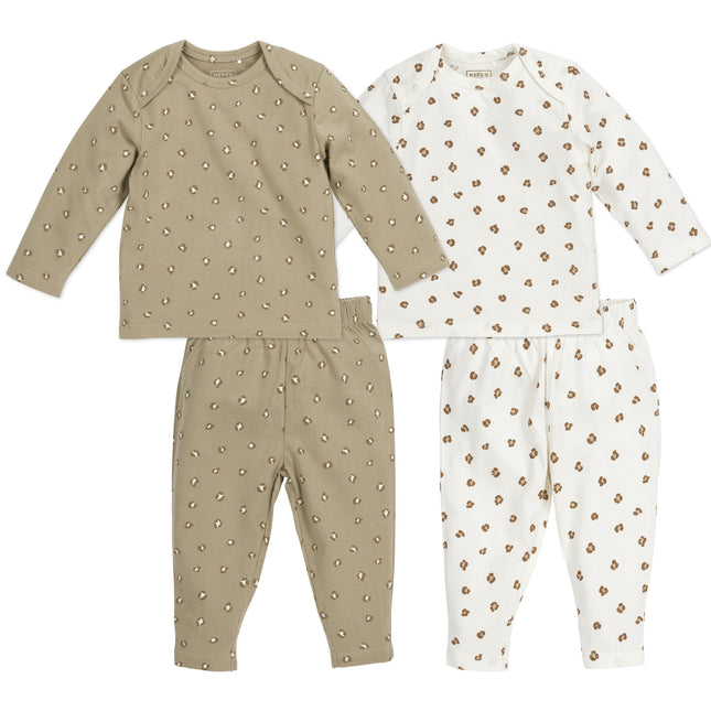 Meyco Pigiama da bambino 2St Mini Panther Offwhite/Sand