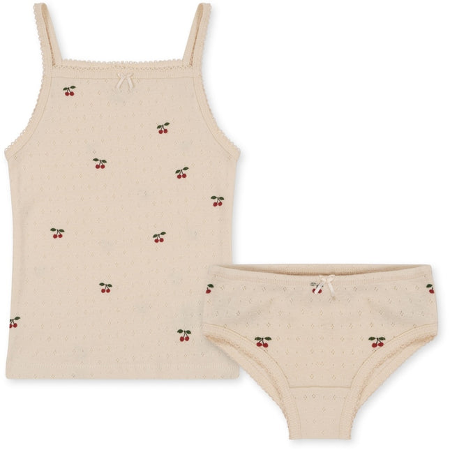 Konges Slojd Set di biancheria intima per bambini Cherry 2 pezzi