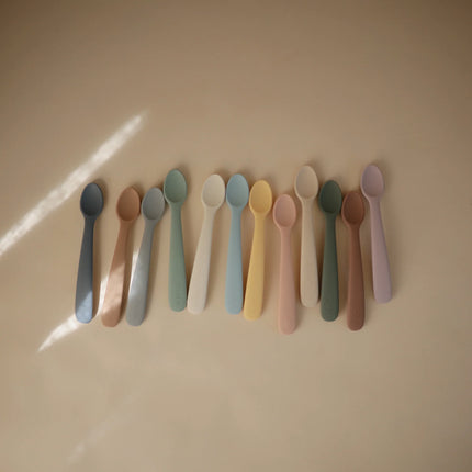 Mushie Baby Spoon Set Blush/Shifting Sand 2 pezzi