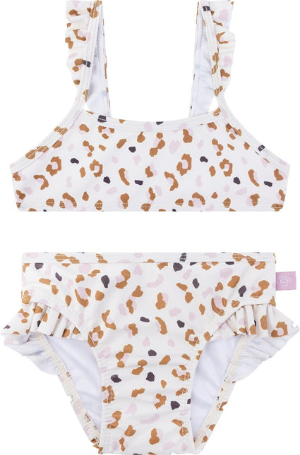 Swim Essentials Bikini Bambino Pantera Stampa Off White Kahki